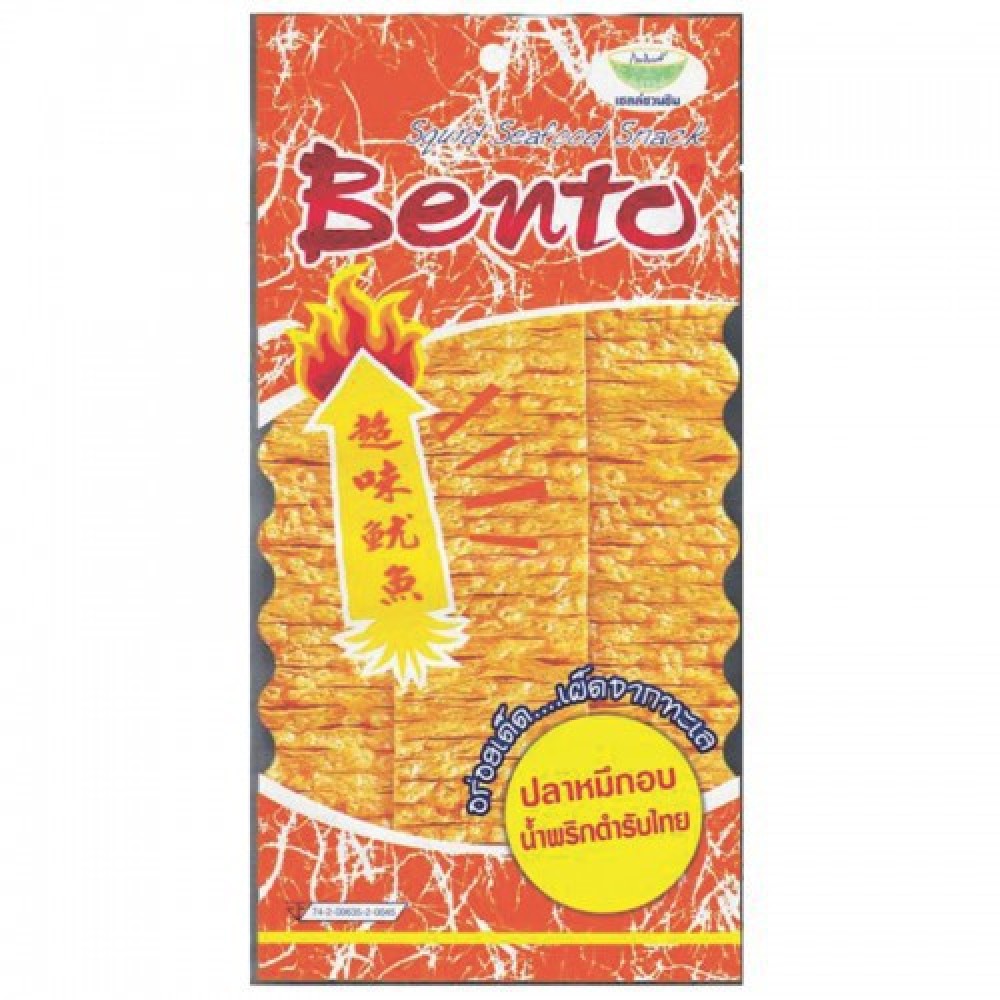 bento 泰式碳烤麻辣魷魚片-麻辣 (橘) 6g