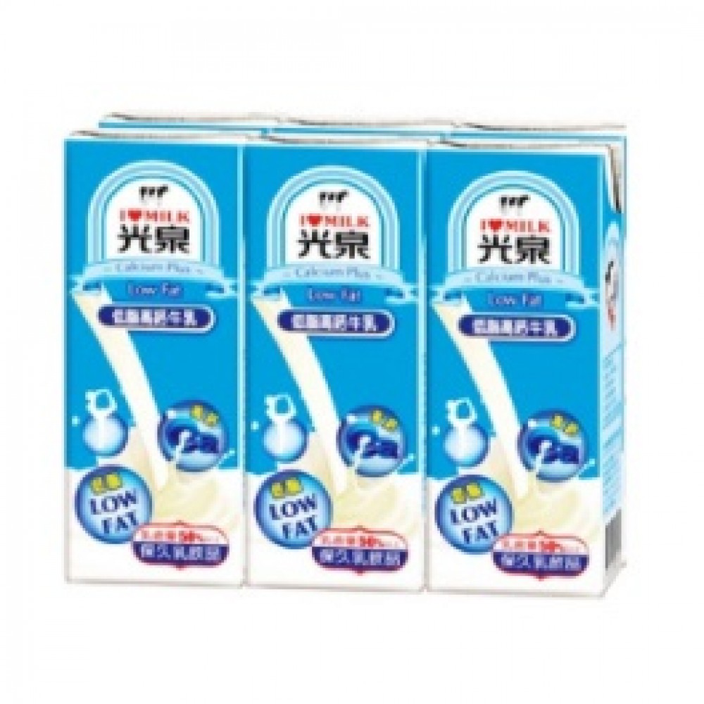 光泉 保久乳 6入-低脂高鈣牛乳 1瓶200ml